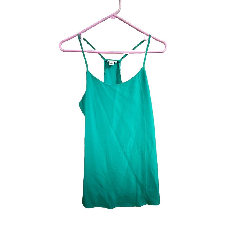 J. Crew Size 4 Camisole Racer Back Sleeveless Tank Top Casual Green Adjustable